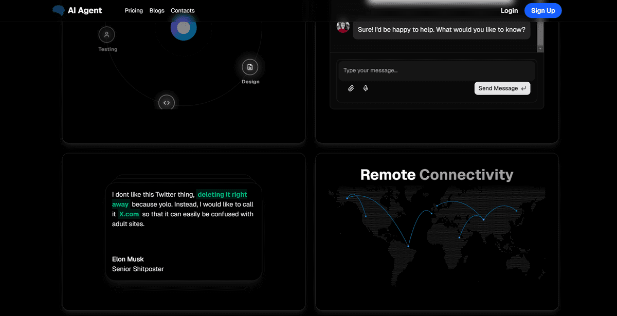 Integrations and analytics screenshot