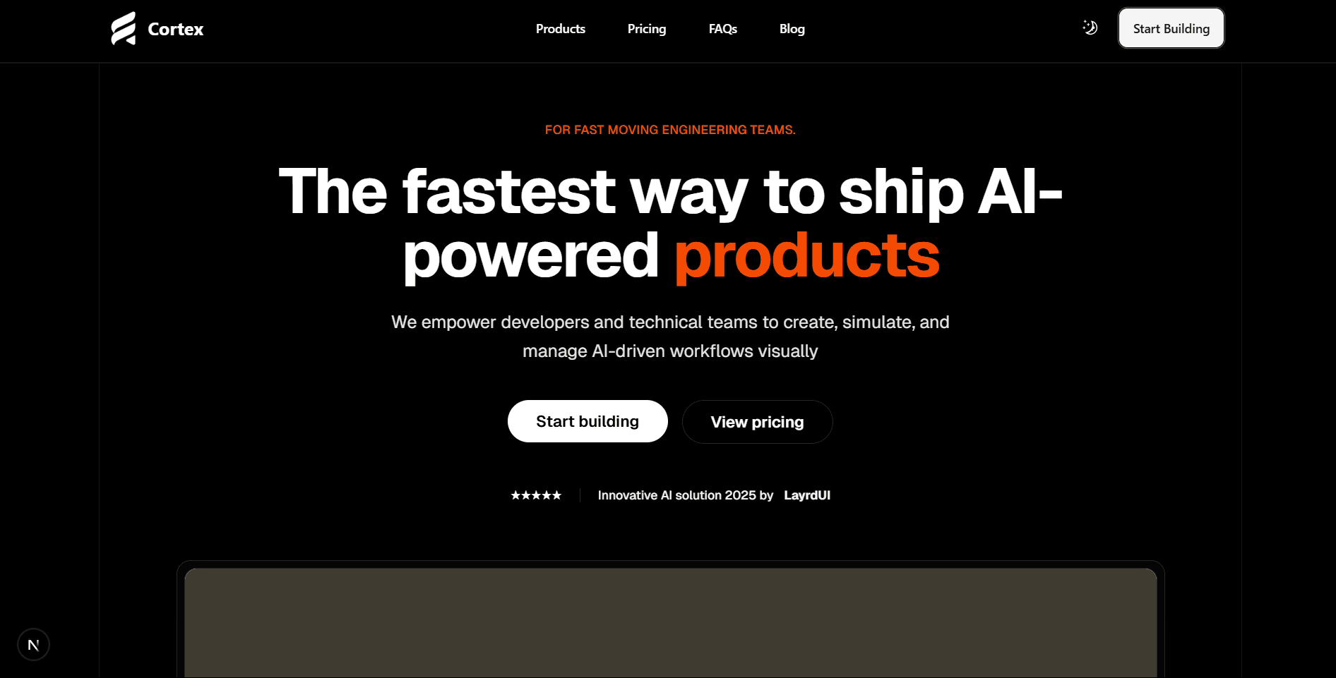 Deployment dashboard screenshot